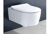 Wall-hung wc Villeroy&Boch Avento 530x370 bezrantowa wraz with soft-close WC seat cienką, white