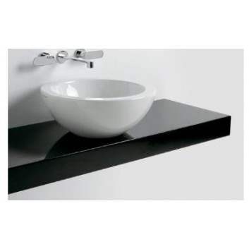 Shelf pod umywalki Flaminia Mono' 74, 250-100 x 46 x 10 cm, black shine, material: pietraluce- sanitbuy.pl