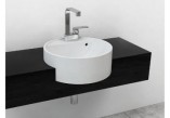 Shelf pod umywalki półblatowe Flaminia Roll 56, 250-80 x 40 x 10 cm, black shine, material: pietraluce- sanitbuy.pl