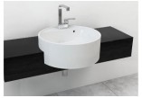 Shelf pod umywalki półblatowe Flaminia Twin Set 42, 250-80 x 40 x 20 cm, black shine, material: pietraluce- sanitbuy.pl