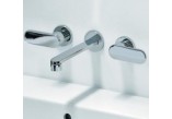 Washbasin faucet, wall mounted Flaminia Noke chrome, dł. 18,5 cm, set drain - sanitbuy.pl