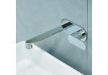 Washbasin faucet, wall mounted Flaminia One chrome, dł. 20,5 cm, 2-hole, set drain - sanitbuy.pl