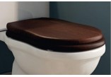 Soft-close wc seat with cover WC Flaminia Efi 47 x 35 x 5 cm, drewno SOLID, walnut, hinges chrome- sanitbuy.pl