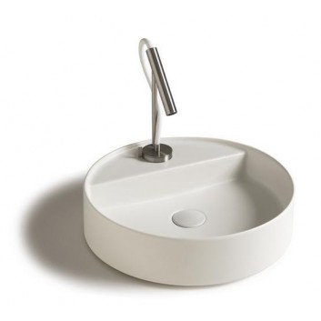 Countertop washbasin Galassia SmartB white, śr. 45 cm, with tap hole- sanitbuy.pl