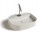 Countertop washbasin Galassia SmartB white, 55 x 45 cm, with tap hole