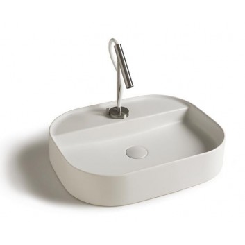 Countertop washbasin Galassia SmartB white, 45 x 45 cm, with tap hole- sanitbuy.pl