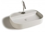 Countertop washbasin Galassia SmartB white, 55 x 45 cm, with tap hole- sanitbuy.pl