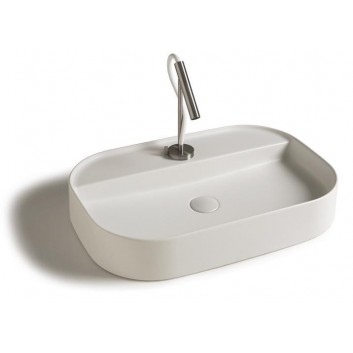 Countertop washbasin Galassia SmartB white, 55 x 45 cm, with tap hole- sanitbuy.pl
