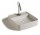 Countertop washbasin, square Galassia SmartB white, 45 x 45 cm, with tap hole