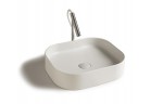 Countertop washbasin, rectangular Galassia SmartB white, 45 x 38 cm, without hole i półki na baterię
