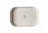 Countertop washbasin, rectangular Galassia SmartB white, 55 x 38 cm, without hole i półki na baterię