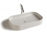 Countertop washbasin, rectangular Galassia SmartB white, 65 x 38 cm, without hole i półki na baterię