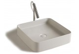 Countertop washbasin, rectangular Galassia SmartB white, 45 x 38 cm, without hole i półki na baterię