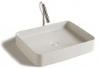 Countertop washbasin, rectangular Galassia SmartB white, 65 x 38 cm, without hole i półki na baterię