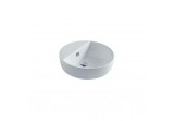 Countertop washbasin, round Galassia Eden white, śr. 48 cm, overflow, without tap hole