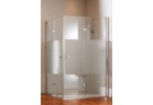 Door shower Huppe Design Pure folding, szer. 75 cm, wys. 190 cm, silver mat, glass z Anti-Plaque
