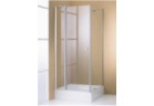 Door shower Huppe Design Pure swing with fixed segment 90 cm, profil chrome eloxal