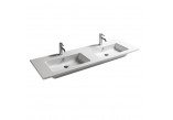 Corner washbasin, hanging Galassia Eden white, 45 x 45 x 14 cm, overflow i battery hole- sanitbuy.pl
