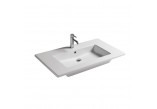 Washbasin wall-hung/countertop Galassia Eden white, 101 x 46 x 12 cm, overflow i battery hole- sanitbuy.pl