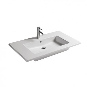 Washbasin wall-hung/countertop Galassia Eden white, 101 x 46 x 12 cm, overflow i battery hole- sanitbuy.pl