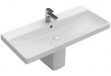Vanity washbasin, rectangular Villeroy & Boch Avento white Alpin, 80 x 47 x 16,5 cm, overflow, battery hole