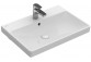 Wall-hung washbasin, rectangular Villeroy & Boch white Alpin, 65 x 47 x 15,5 cm, without overflow, battery hole- sanitbuy.pl