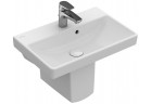 Wall-hung washbasin, rectangular Villeroy & Boch Avento white Alpin, 55 x 37 x 18 cm, overflow, battery hole, powłoka CeramicPlus