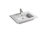 Wall-hung washbasin/drop in Galassia Eden white, 81 x 46 x 15 cm, overflow i battery hole- sanitbuy.pl