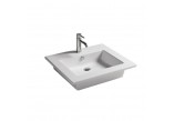 Wall-hung washbasin/drop in Galassia Eden white, 71 x 46 x 15 cm, overflow i battery hole- sanitbuy.pl