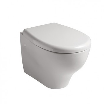 Bowl washdown model WC, hanging Galassia Eden white, bez rantu, 53 x 36 cm- sanitbuy.pl