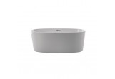 Bathtub acrylic, freestanding Galassia Eden white, 170 x 82 x 60 cm, with drain and overflow system
