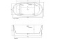 Bathtub acrylic, freestanding Galassia Eden white, 170 x 82 x 60 cm, with drain and overflow system- sanitbuy.pl