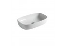 Countertop washbasin Galassia Dream white, 64 x 38 x 14 cm, without overflow, without tap hole