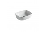 Countertop washbasin Galassia Dream white, 50 x 38 x 14 cm, without overflow, without tap hole