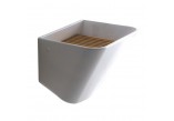 Wall-hung washbasin/drop in Galassia Dream white, 91 x 46 x 18 cm, battery hole- sanitbuy.pl