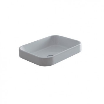 Countertop washbasin Galassia Dream white, 50 x 38 x 14 cm, without overflow, without tap hole- sanitbuy.pl