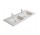 Wall-hung washbasin/drop in Galassia MEG11 white, 121 x 51 x 2 cm, double, with shelf for battery