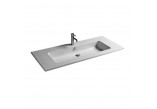 Wall-hung washbasin/drop in Galassia MEG11 white, 121 x 51 x 2 cm, double, with shelf for battery- sanitbuy.pl