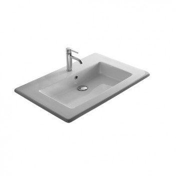 Wall-hung washbasin/drop in Galassia MEG11 white, 96 x 52 x 2 cm, with shelf for battery- sanitbuy.pl