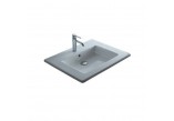 Recessed washbasin Galassia MEG11 white, 86 x 52 x 2 cm, with shelf for battery, overflow- sanitbuy.pl