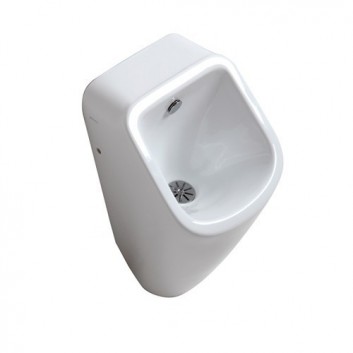 Urinal z rozpryskiwaczem wody Galassia MEG11 white, back inlet, drain poziomy- sanitbuy.pl