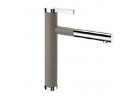 Kitchen faucet Blanco LINEE-S, with pull-out spray, tartufo/chrome