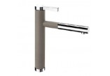 Kitchen faucet Blanco LINEE-S, with pull-out spray, tartufo/chrome- sanitbuy.pl