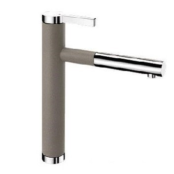 Kitchen faucet Blanco LINEE-S, with pull-out spray, tartufo/chrome- sanitbuy.pl
