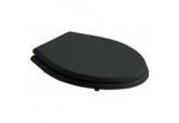 Seat WC duroplast Galassia Ethos black, with soft closing, hinges złote, drewno powlekane poliestrem, do kompaktu