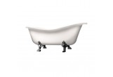 Bathtub freestanding Galassia Ethos 170 x 80 cm, włókno szklane, white, set drain, legs chrome, without overflow