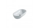 Countertop washbasin, oval Galassia Midas white, 70 x 37 cm, without overflow i otworu na baterię
