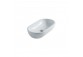 Countertop washbasin, oval Galassia Midas white, 70 x 37 cm, without overflow i otworu na baterię- sanitbuy.pl