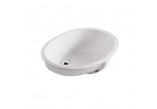 Recessed washbasin Galassia Eloise white, 57 x 48 x 22 cm, without tap hole, z overflow- sanitbuy.pl