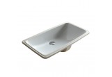 Under-countertop washbasin Galassia M2 white, 71 x 37 x 19 cm, without tap hole, z overflow